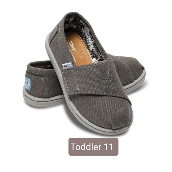 NEW TOMS! - Classic Grey Slip-Ons - Picture 1 of 9